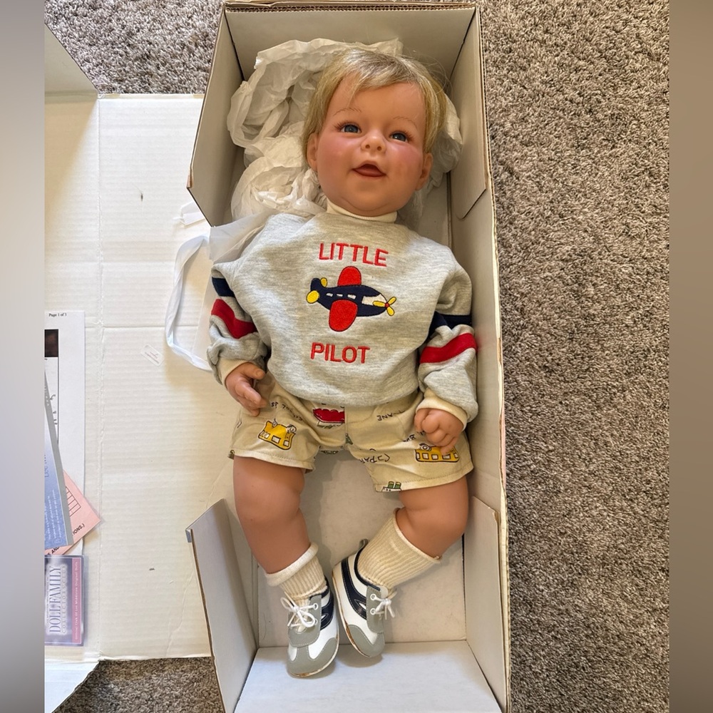 RARE  Lee Middleton Doll Little Pilot 2001 Reva Schick #862 Original Box